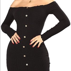 Navy Blue Bodycon Long Sleeve Dress